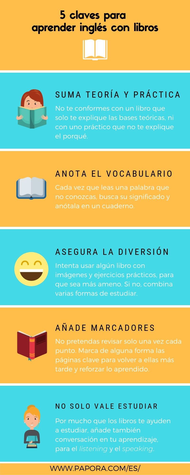 5 claves para aprender inglés con libros