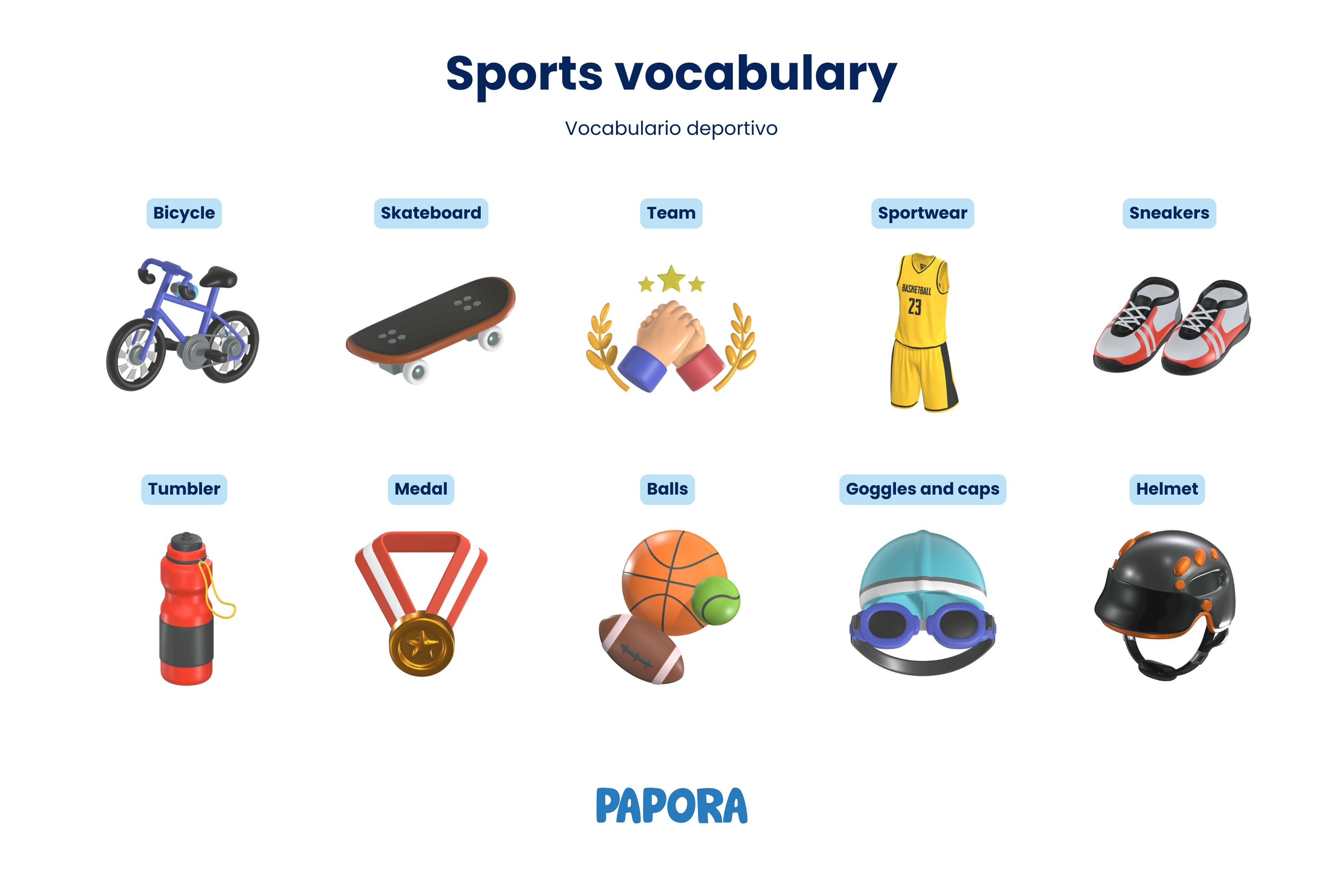 palavras de esporte em inglês