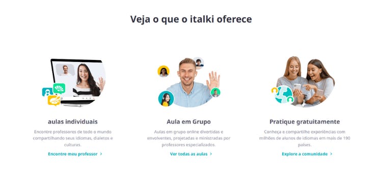 Metodologia para o ensino de inglês Italki Vs. Cambly