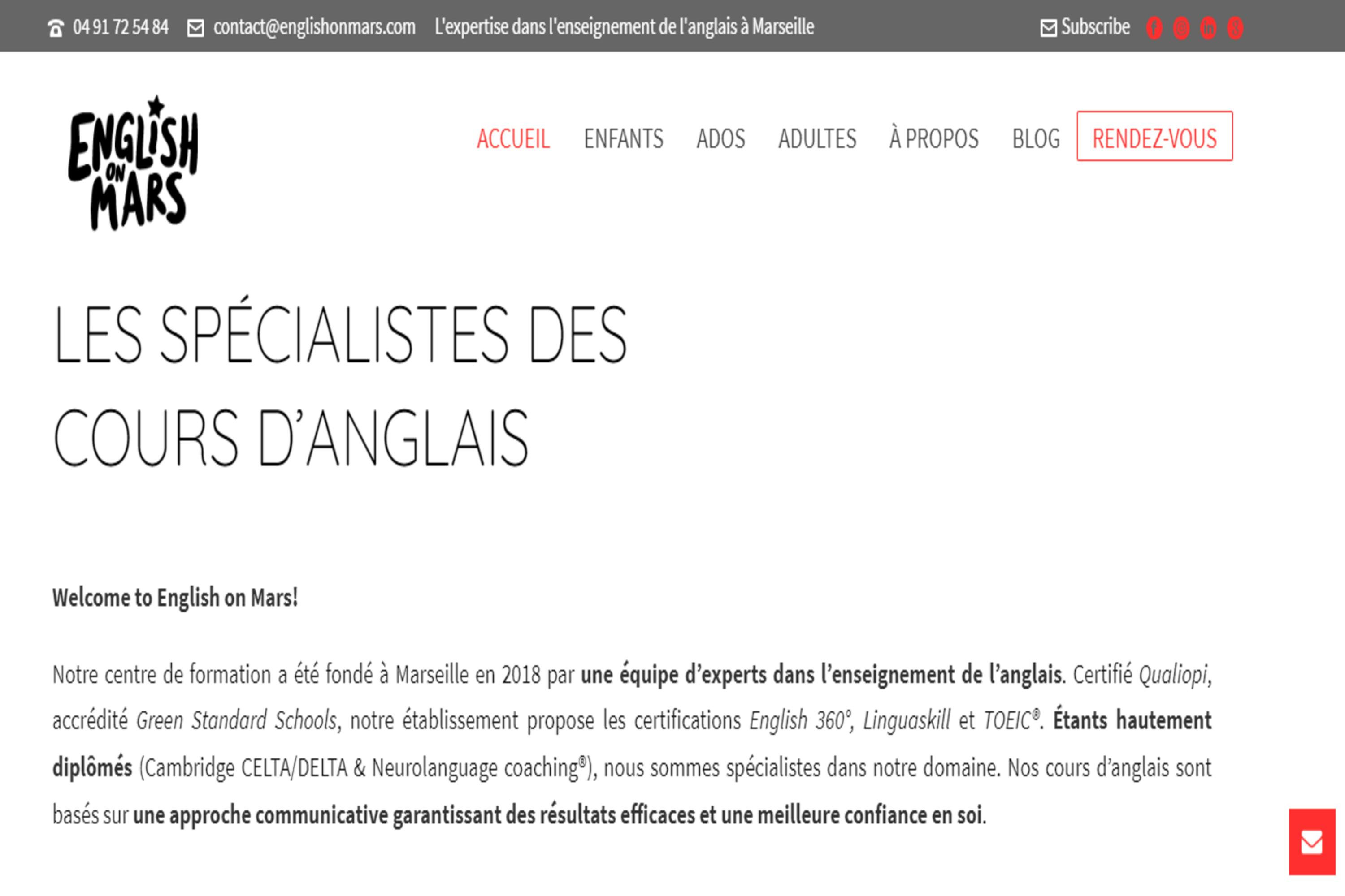 English On Mars Site Web