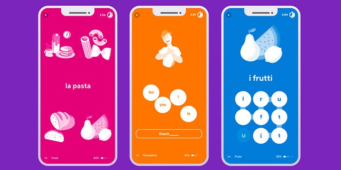 Inglês com o aplicativo Drops