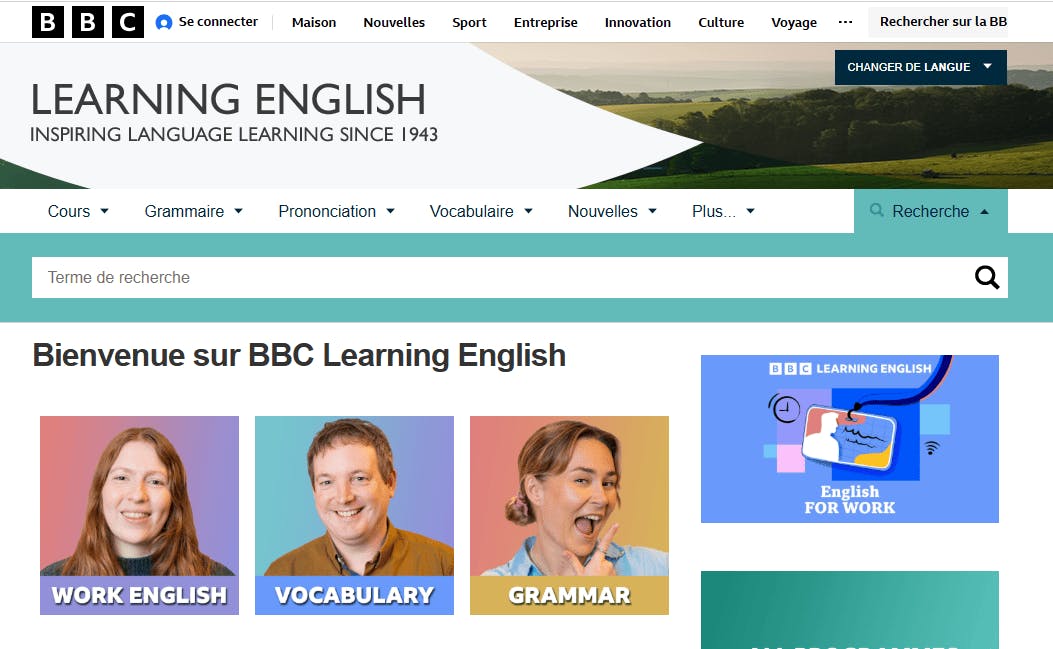 BBC Learning site web