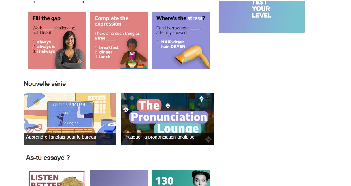 BBC Learning site web