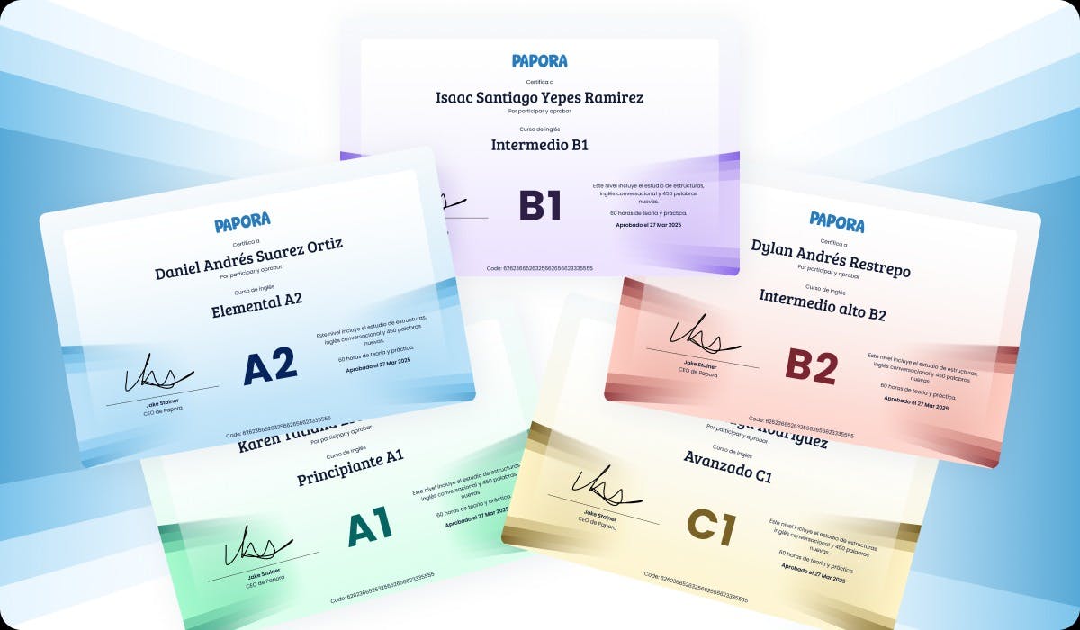 Certificados de inglés Papora
