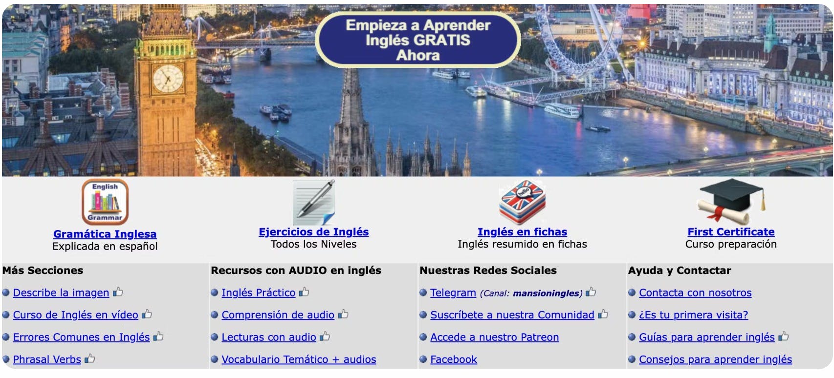 web de mansión inglés
