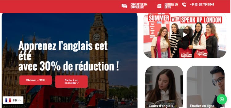 Page web de Speak Up London