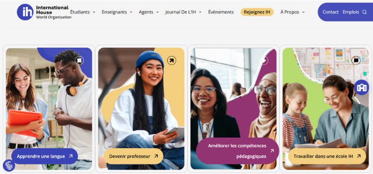 Page web de International House