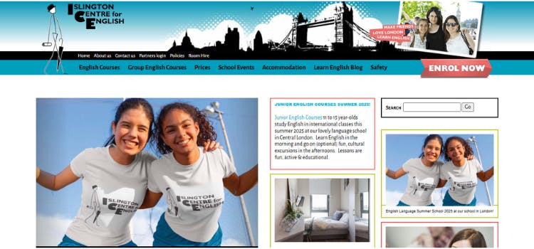 Page web de Islington Centre for English | Cours au Royaume-Uni