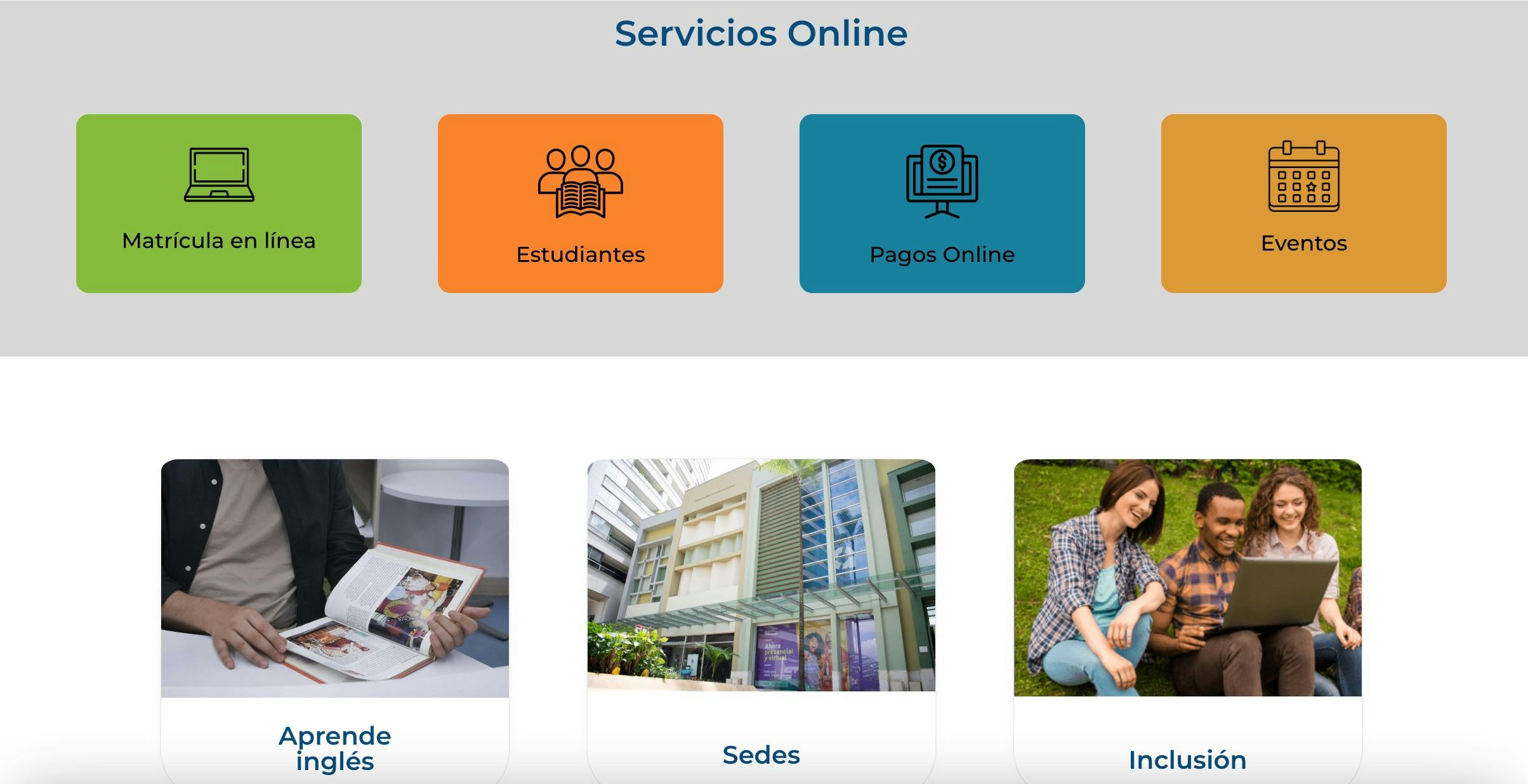 página web del colombo americano