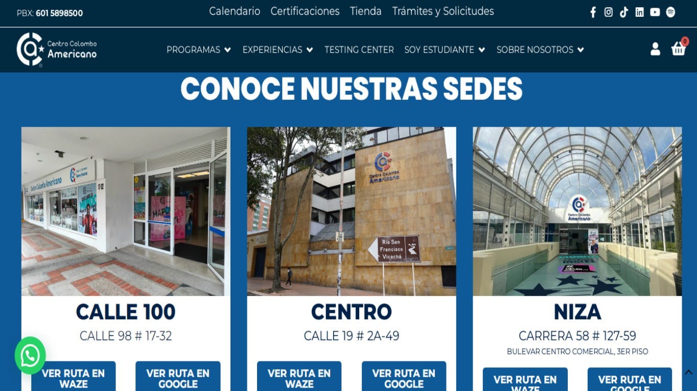 Sedes del Colombo Americano