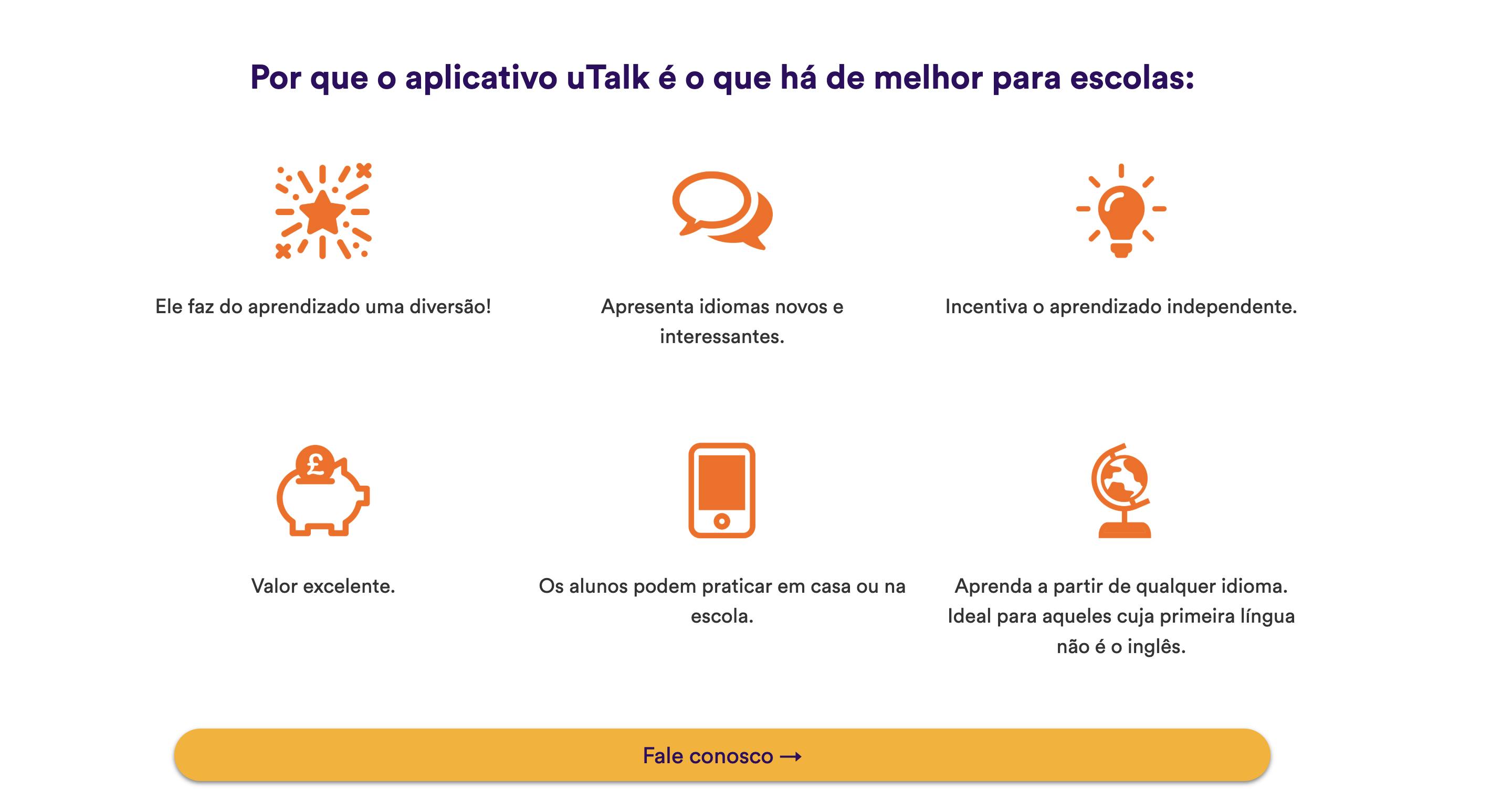 Vantagens e desvantagens  do Utalk