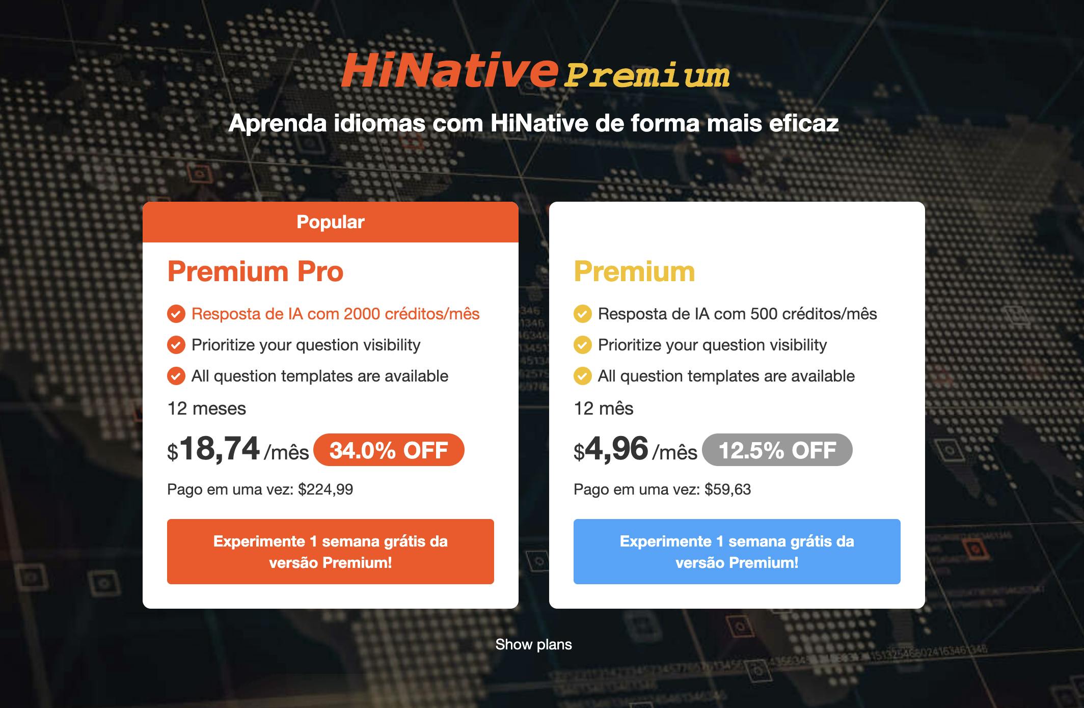 Aplicativo HiNative