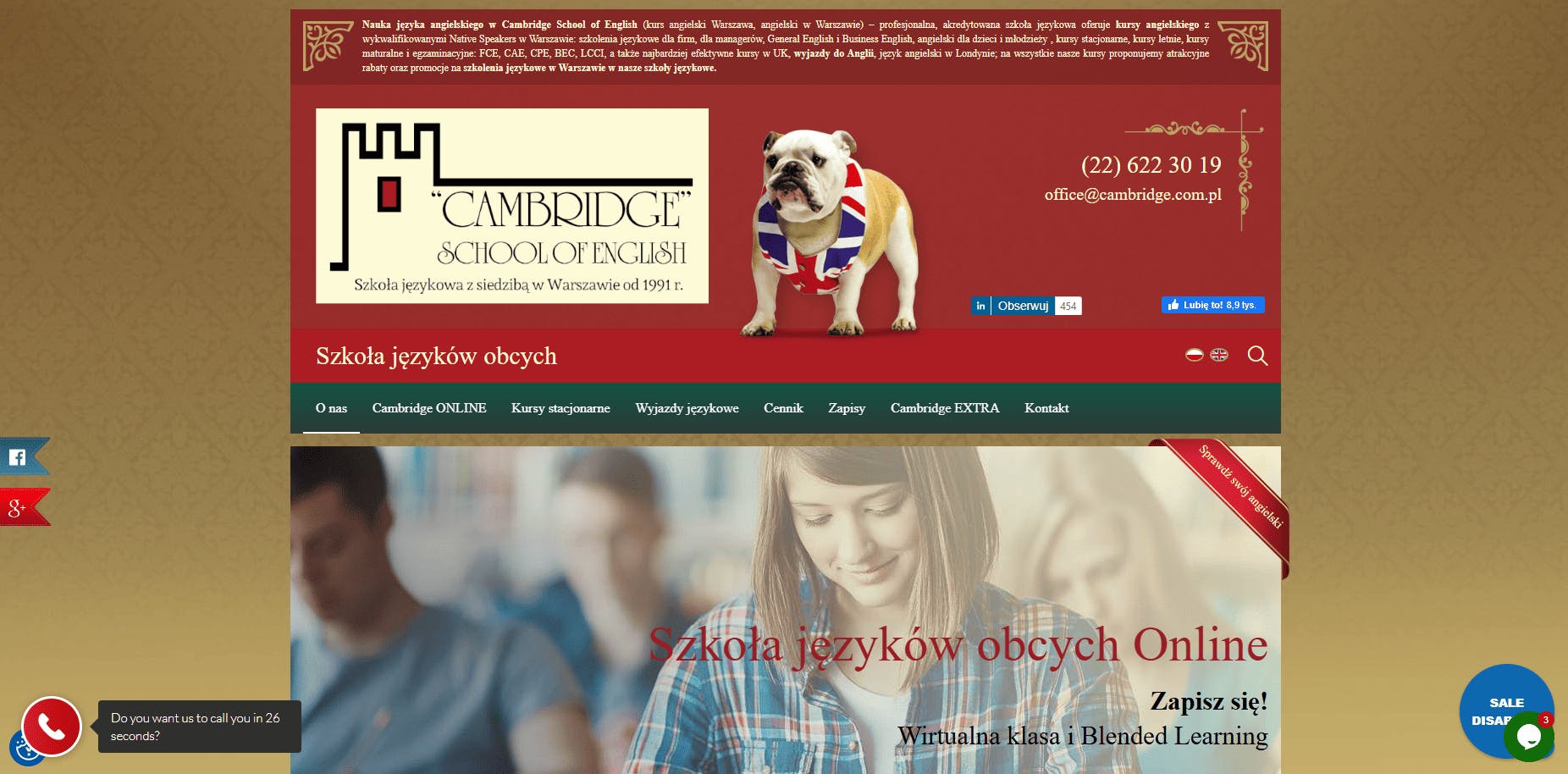 Cambridge School Of English - strona główna