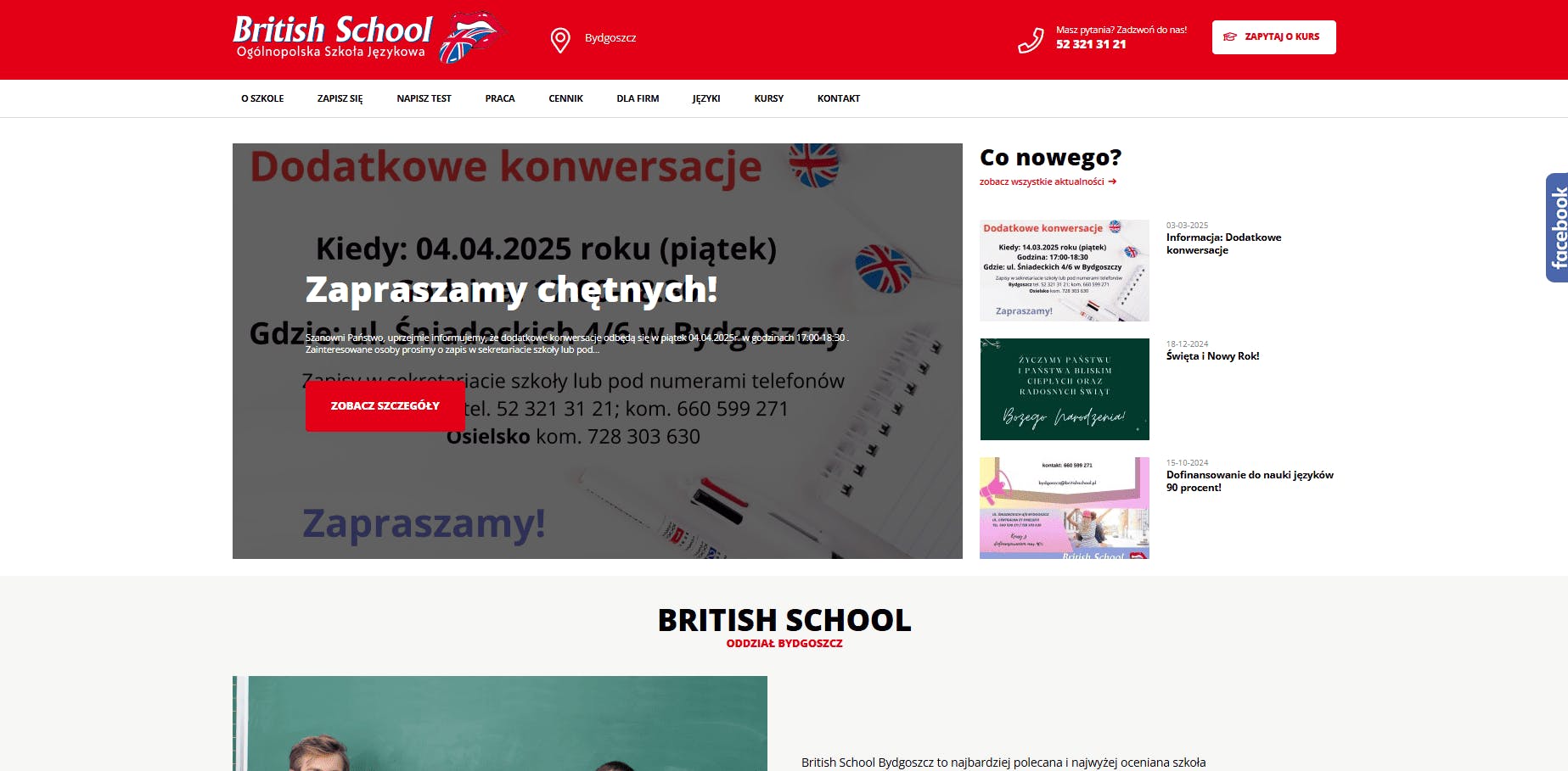 British School - strona główna