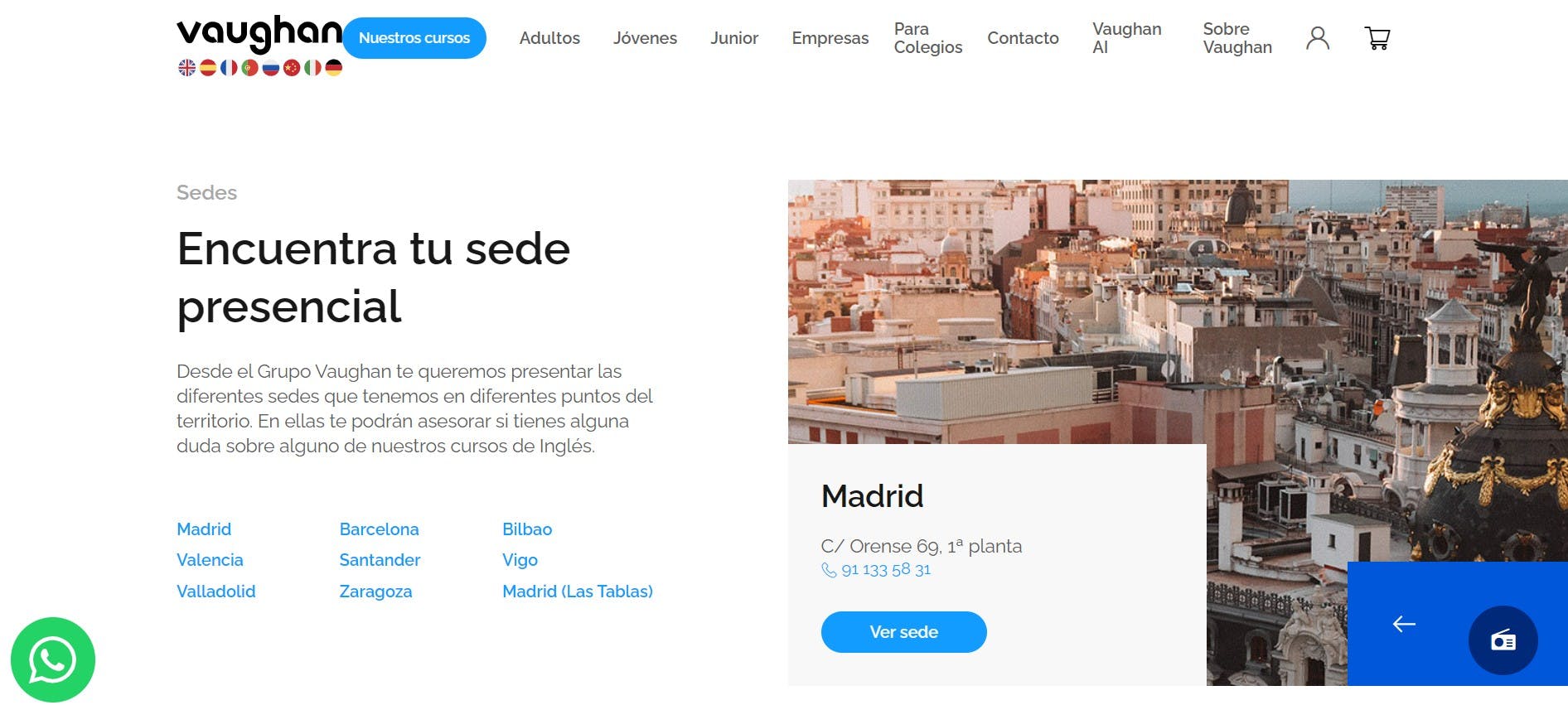 Grupo Vaughan  sedes