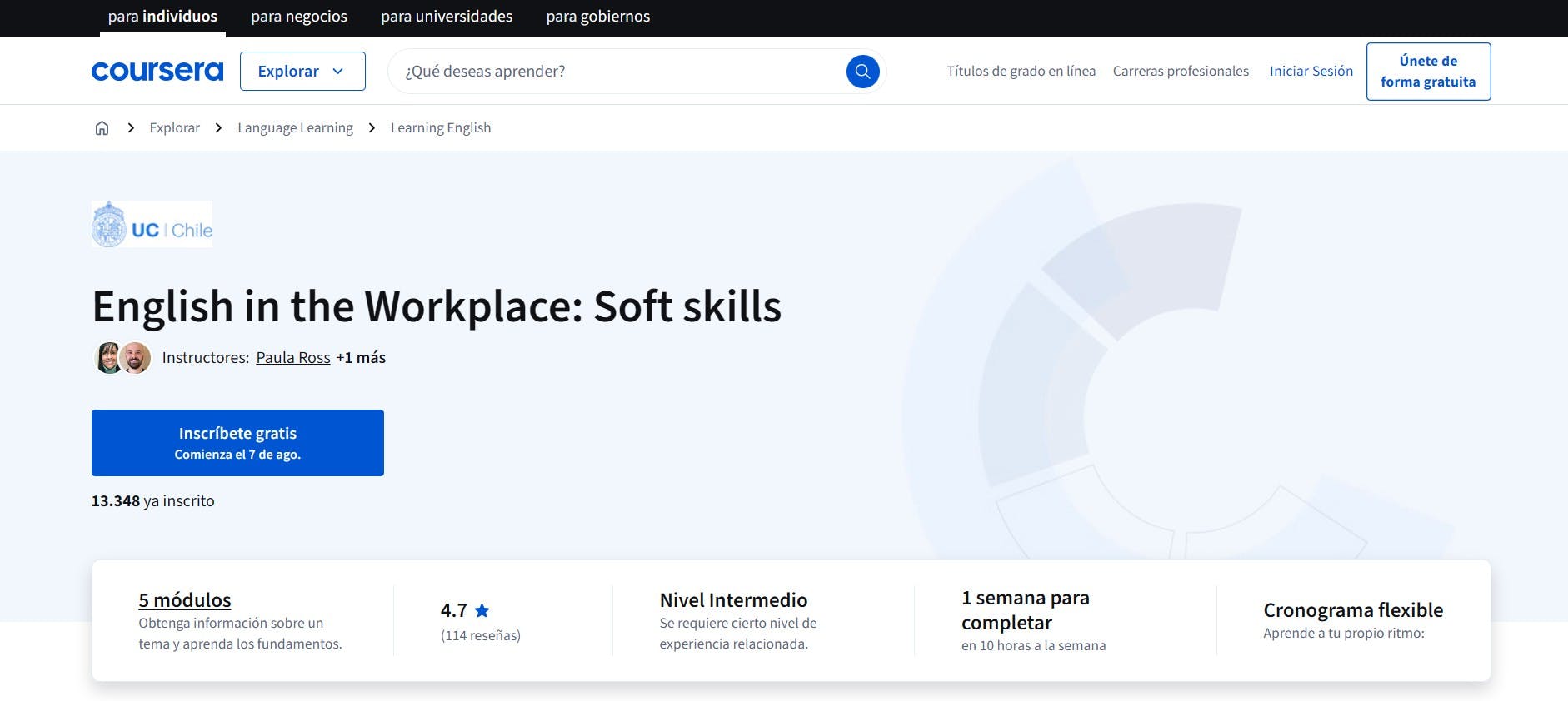 Englischkurs Coursera