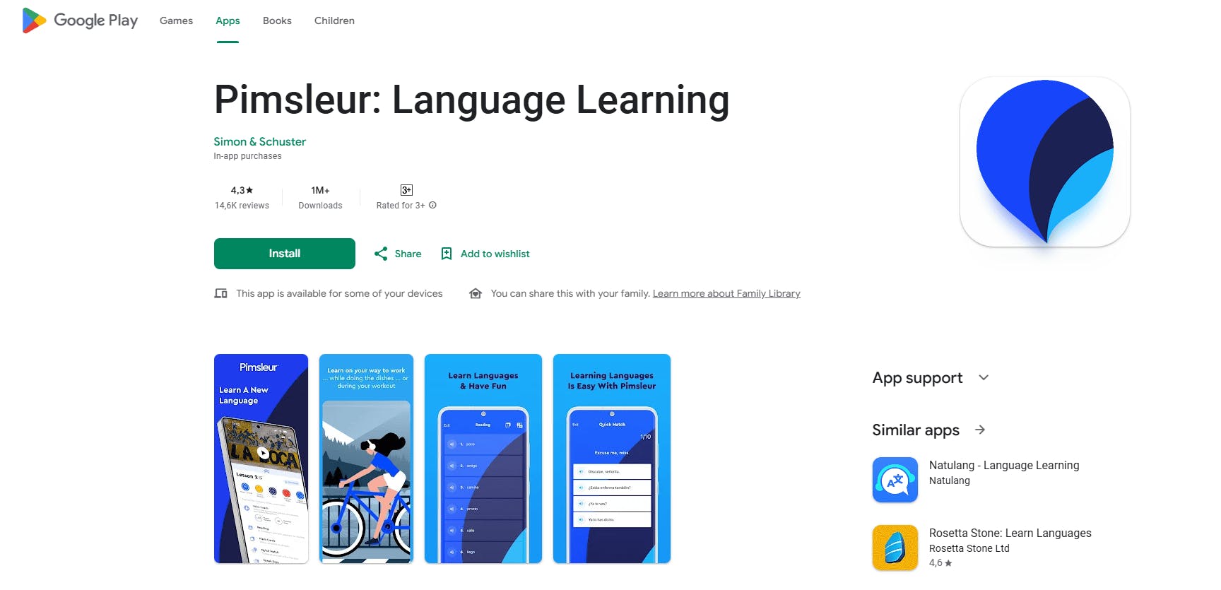 Pimsleur google playstore