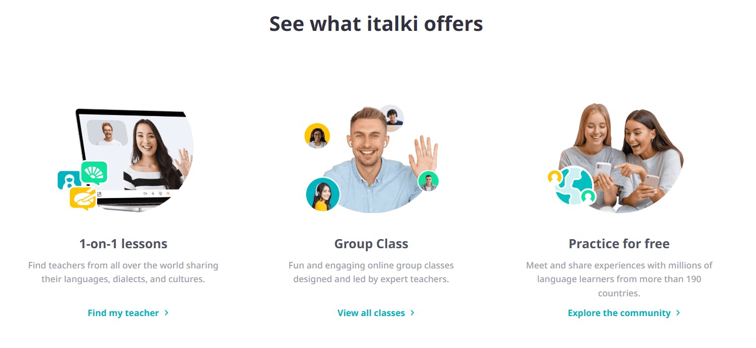 what italki offers