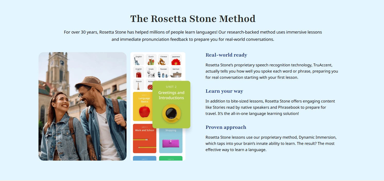 Rosetta Stone method