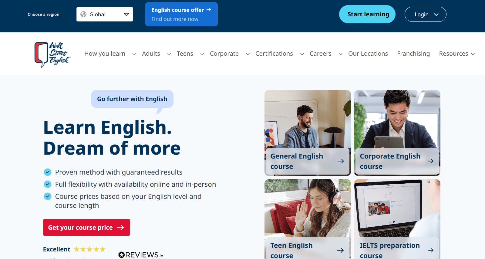 Wall street English Homepage