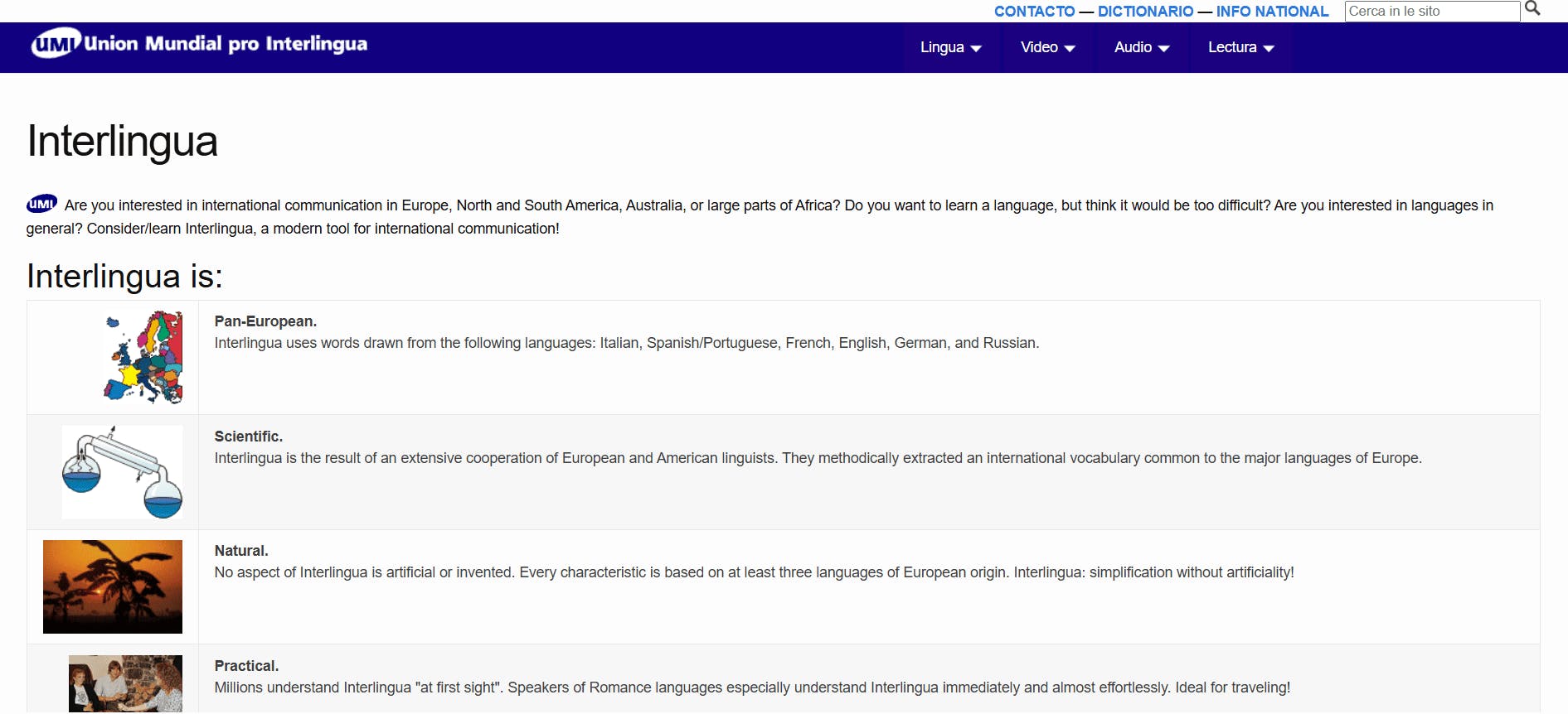Interlingua Website