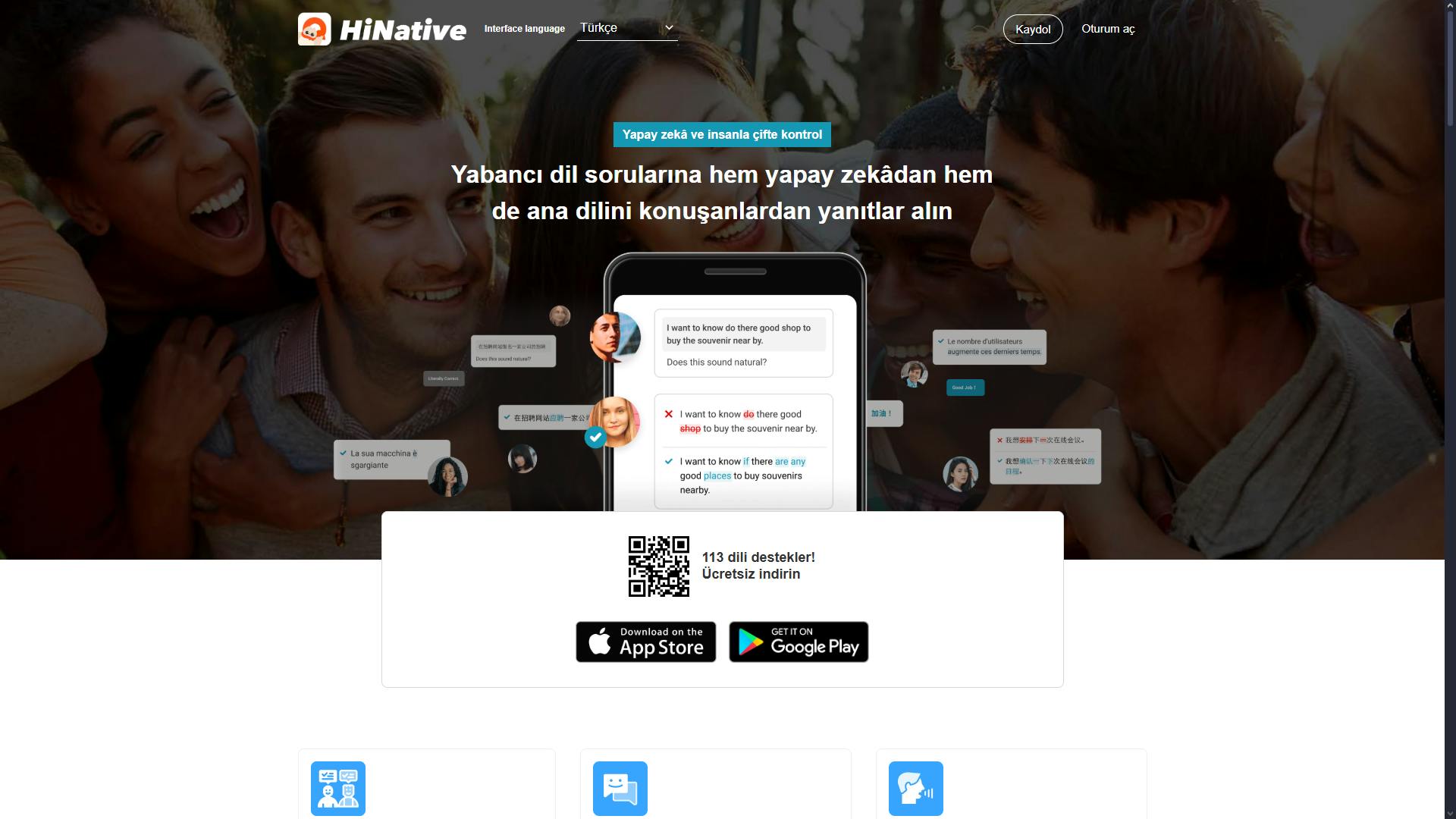 hinative tr homepage