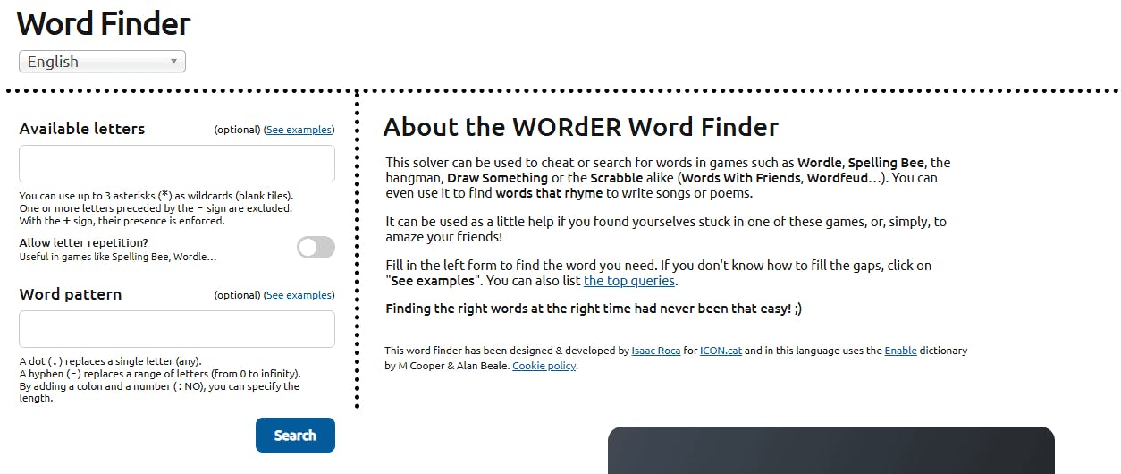 Worder (Word Finder)