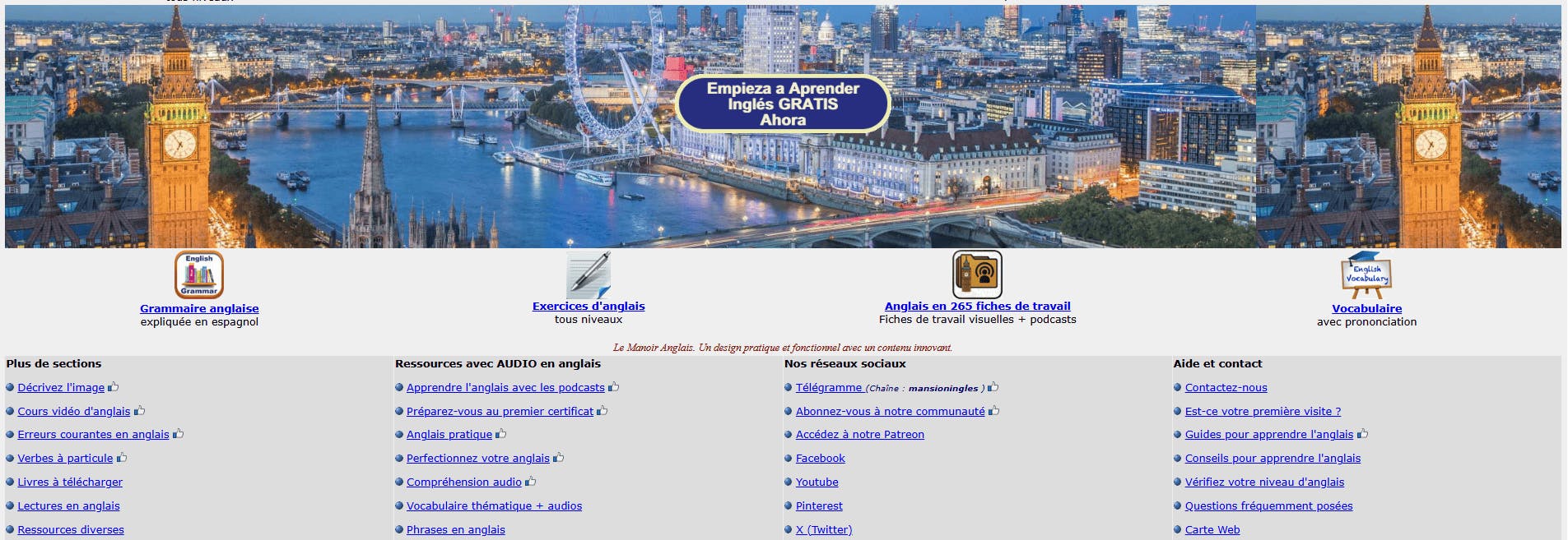 web de mansión inglés