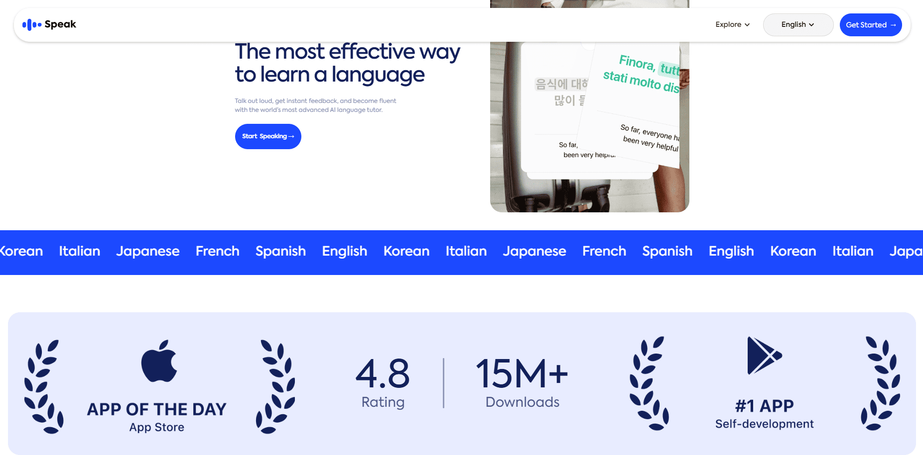 Speak - aplikacja do nauki angielskiego z AI