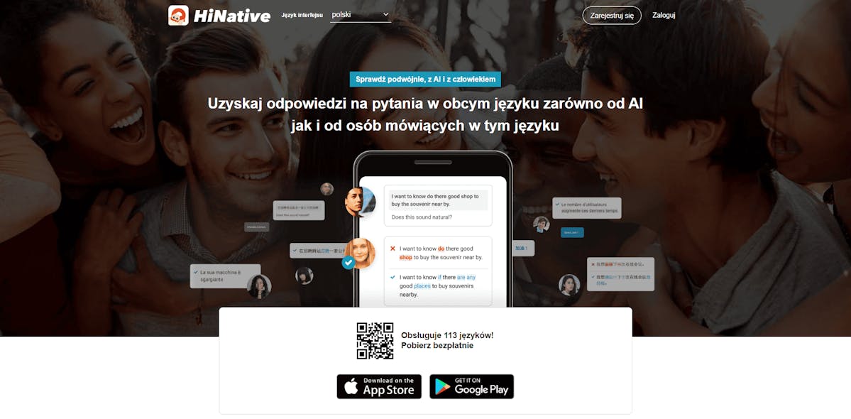 HiNative - strona do nauki angielskiego