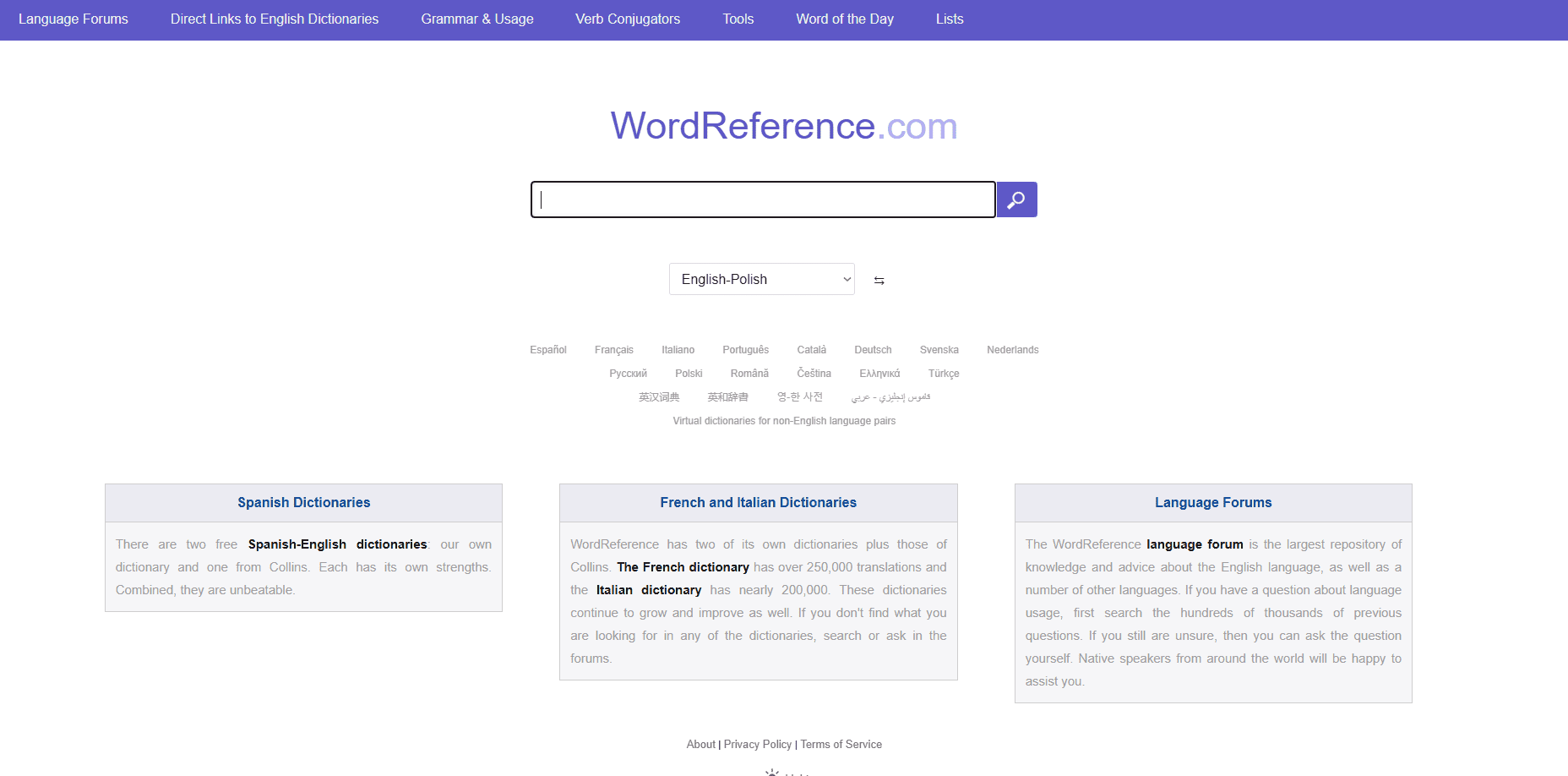 WordReference - strona do nauki angielskiego