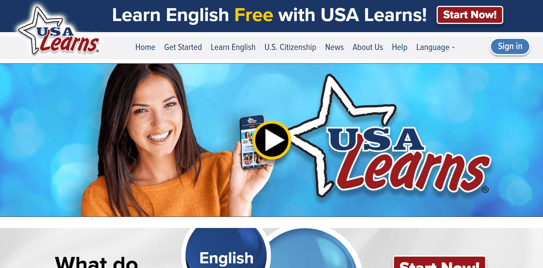 USA Learns - strona gł&oacute;wna