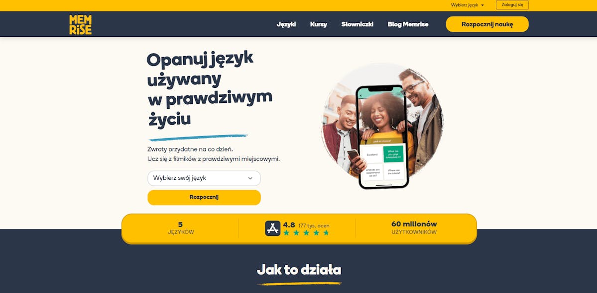 Memrise - strona główna