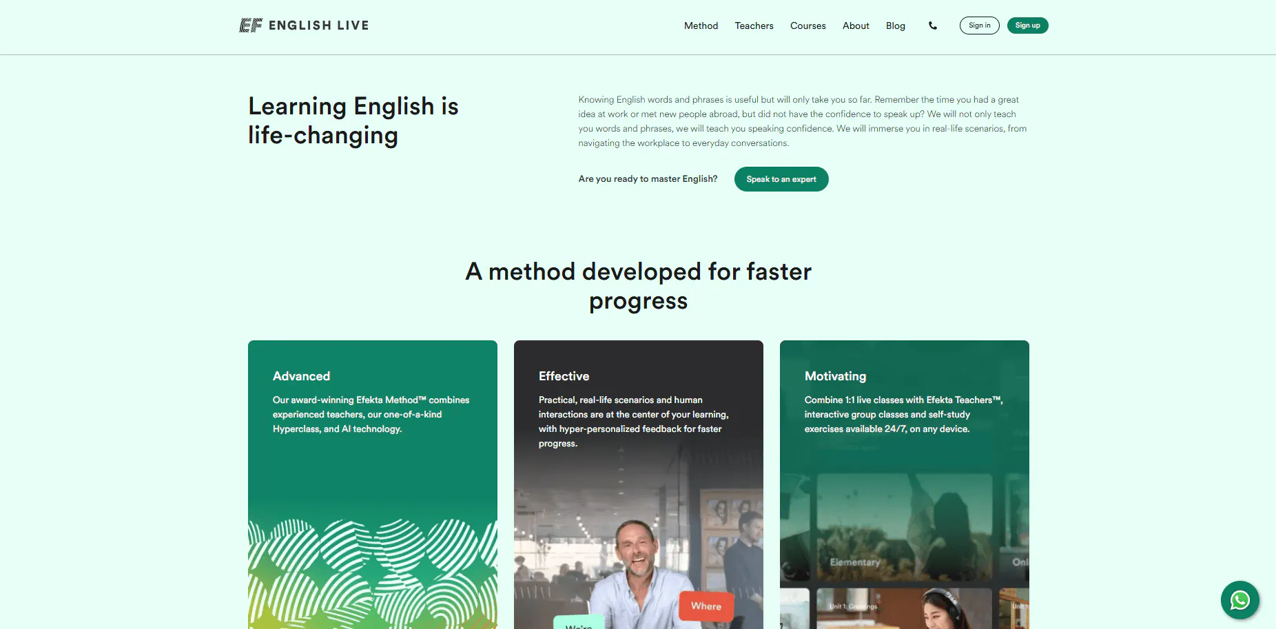 EF English Live - main page