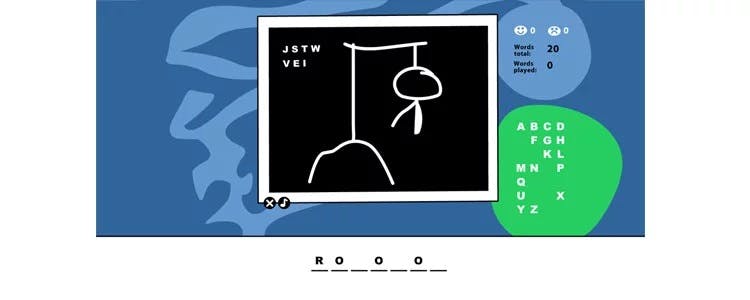 Jogo da forca para aprender inglês