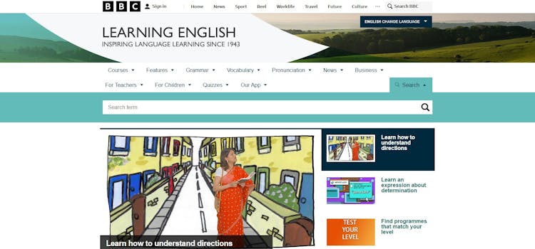 BBC Learning English para aprender inglés