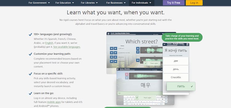 Planes de Transparent Lenguage