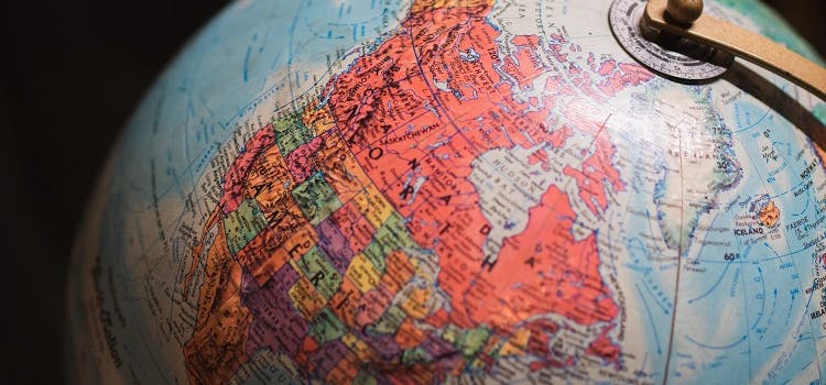 Globo terraqueo | norte américa y el caribe