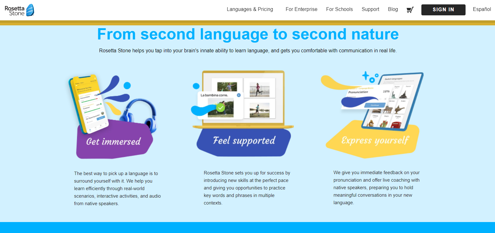 Rosetta Stone para aprender ingl&eacute;s