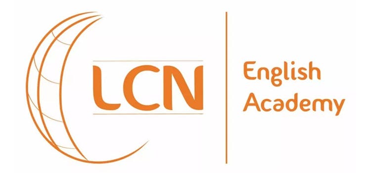 Logo naranja de LCN English Academy