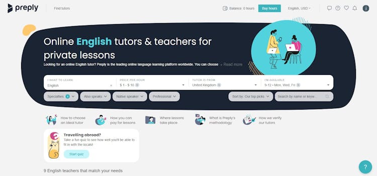 Página web de preply