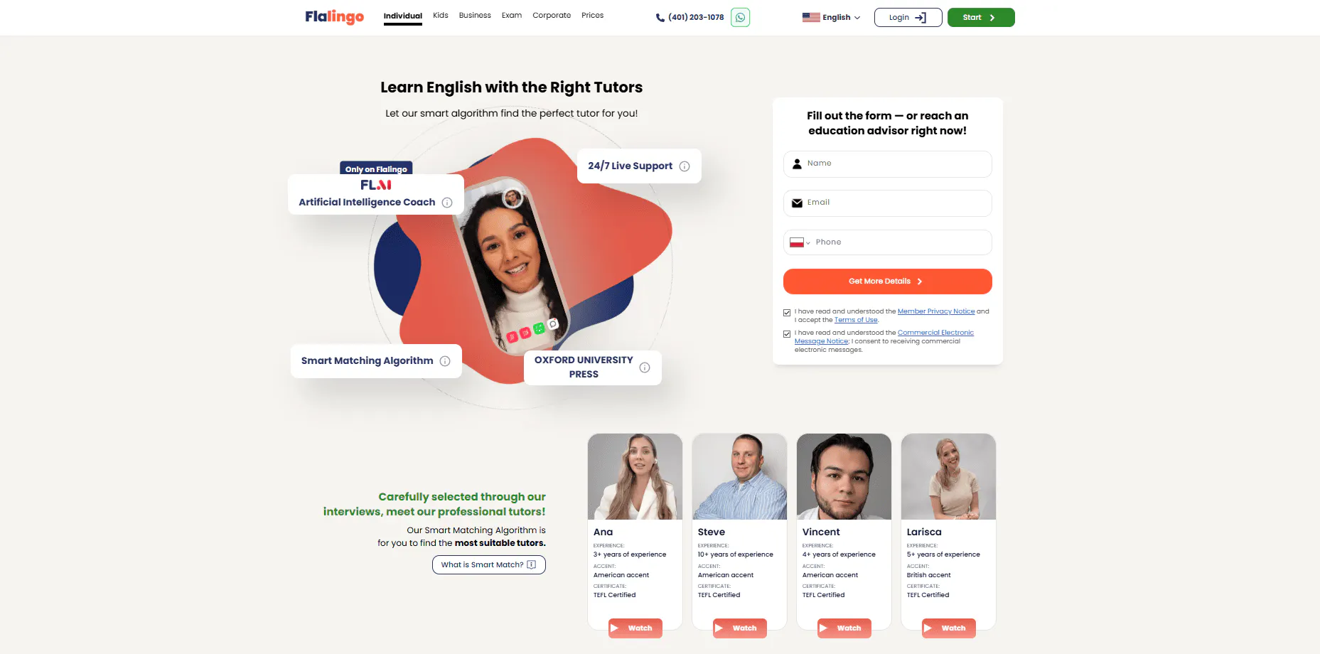 Flalingo - main page