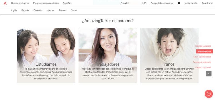 idiomas do Amazing Talker
