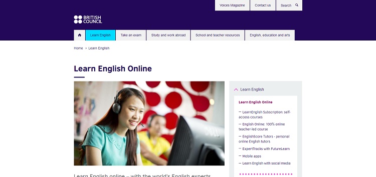 web de british council