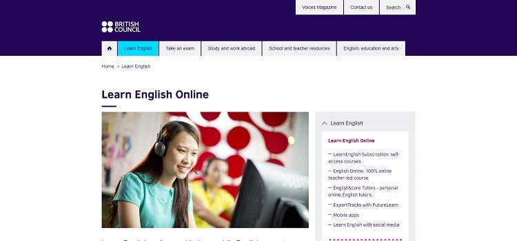 web de british council