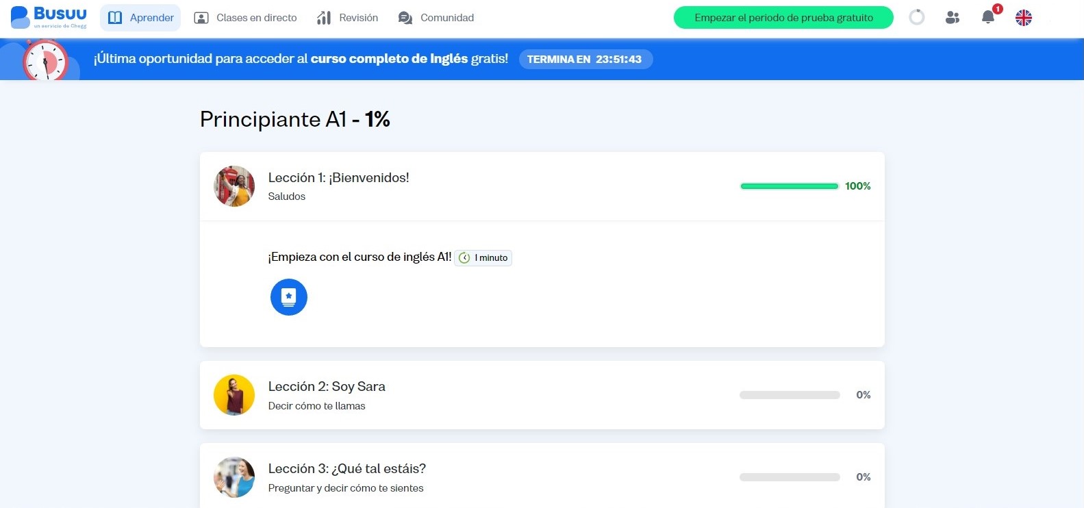 le&ccedil;ons de Busuu