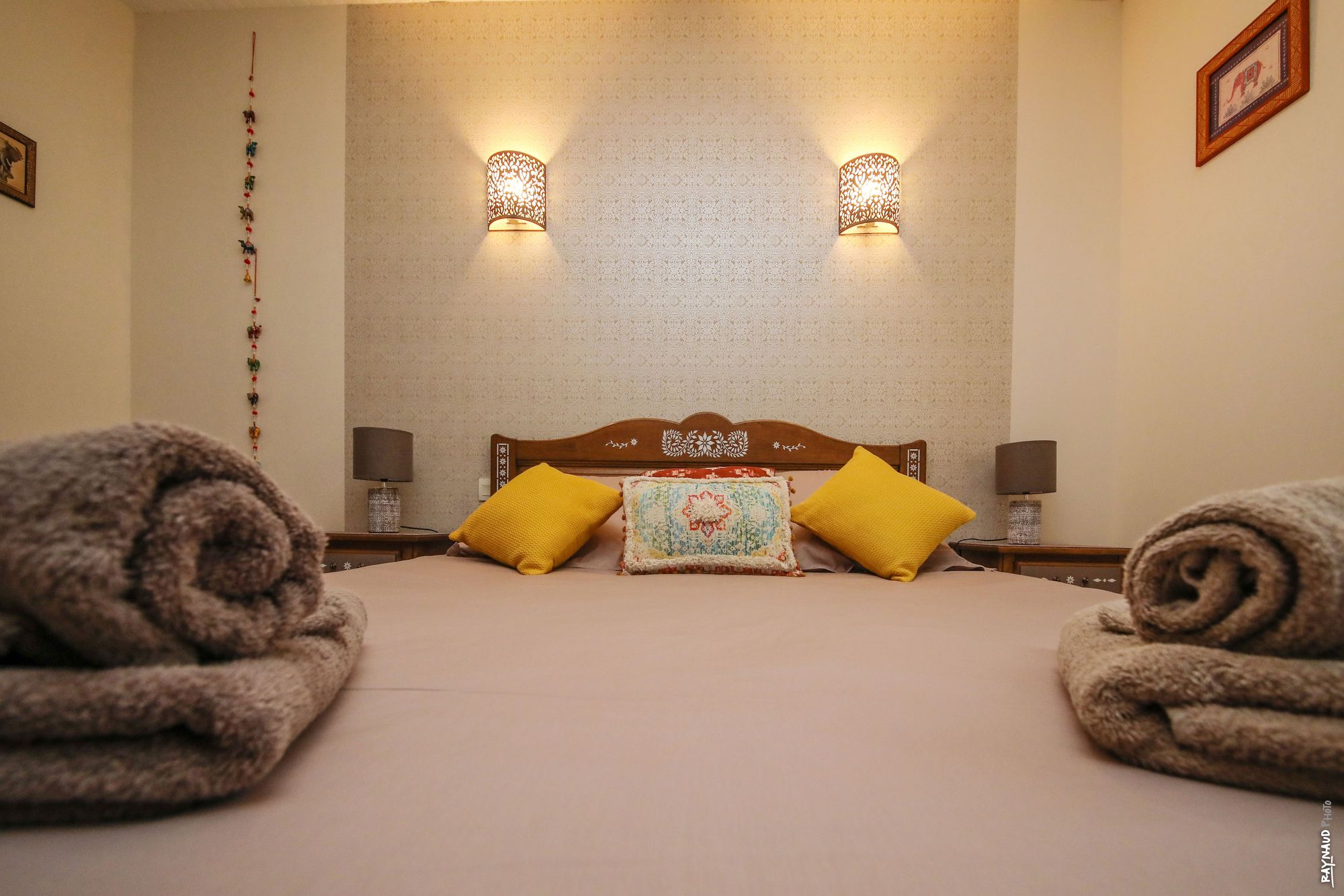 Chambre double de la maison d'hôtes Au Paradis Vert 