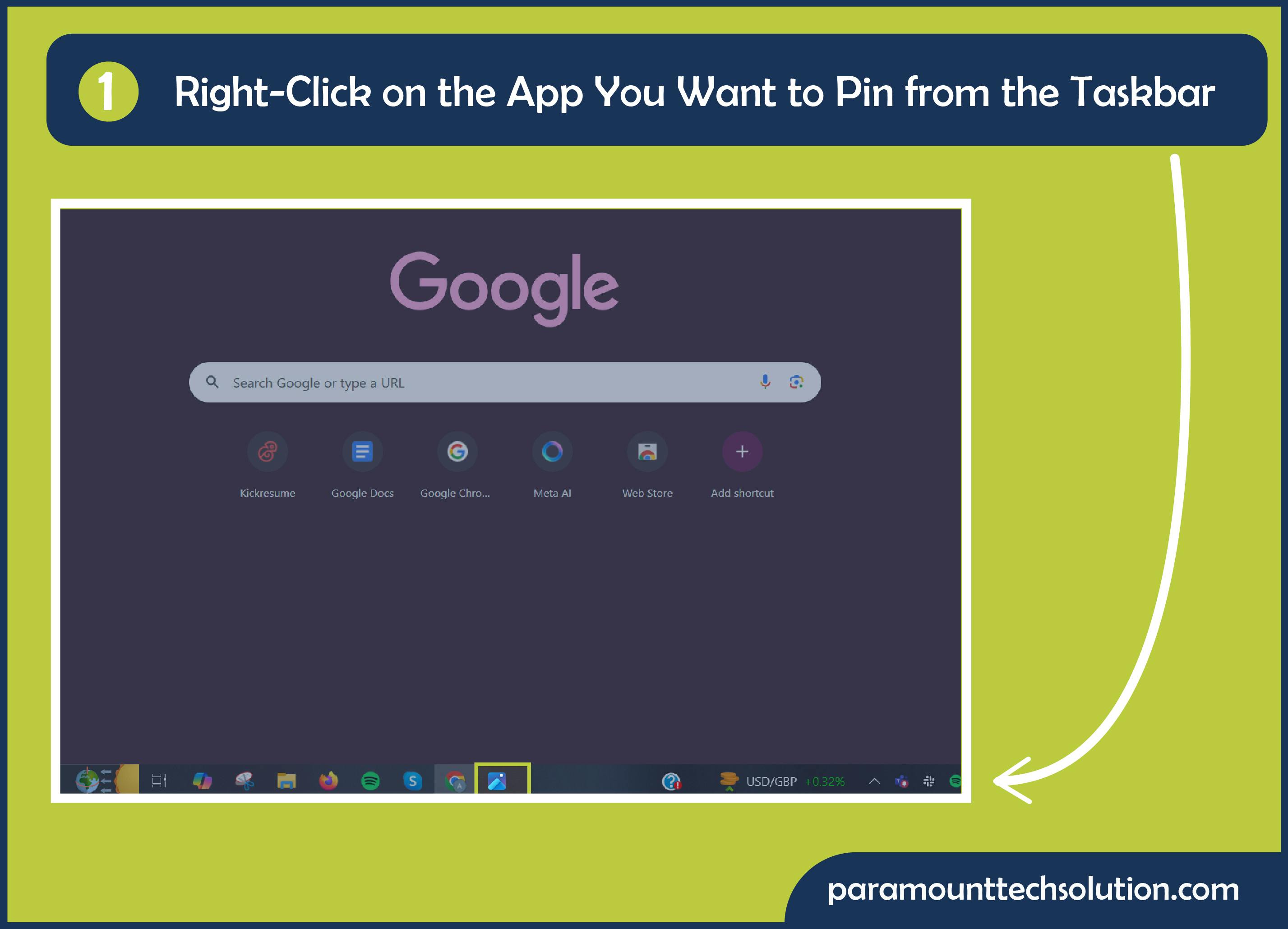 pin to Taskbar in Windows 11/10