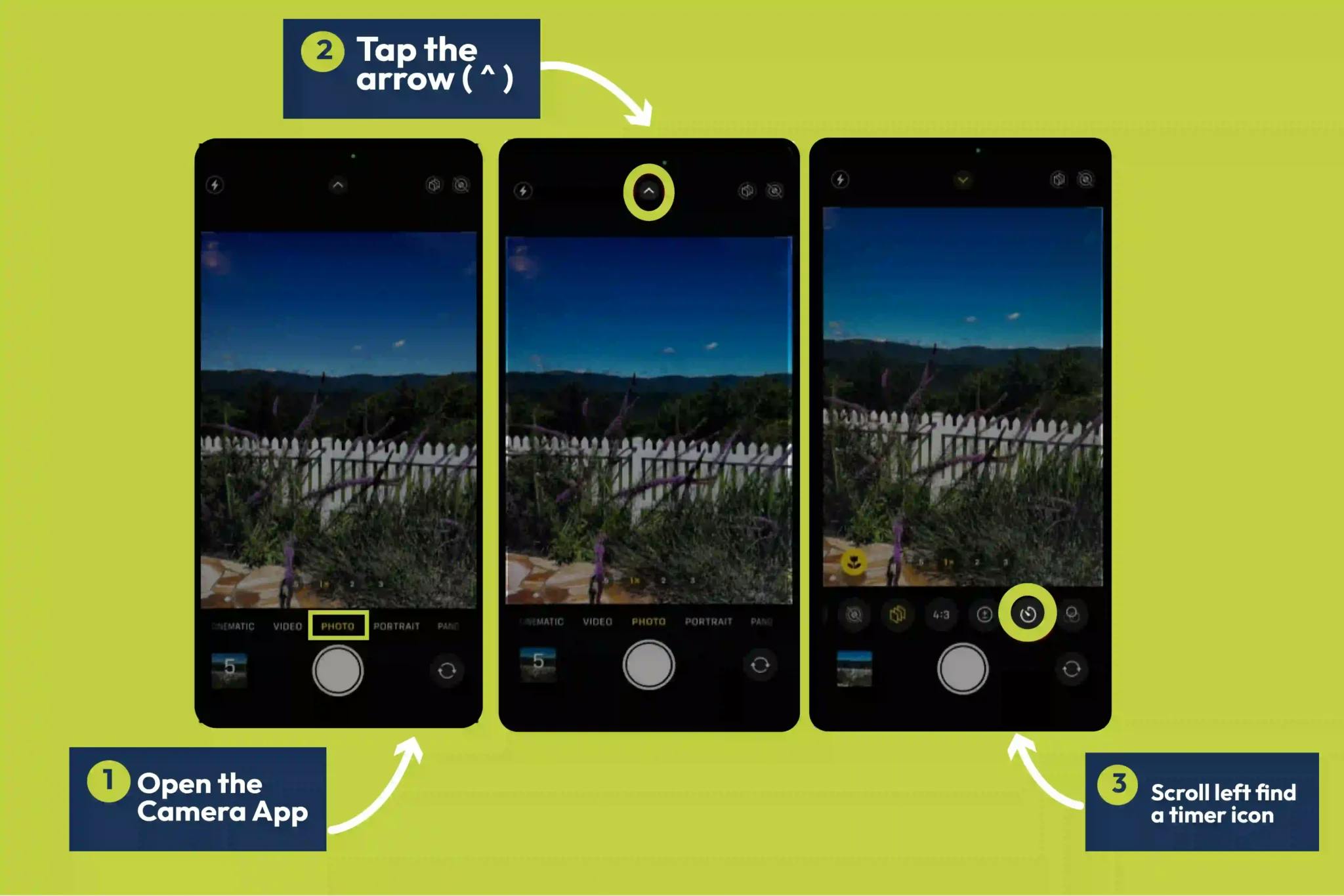 Learn How to set iPhone Camera Timer