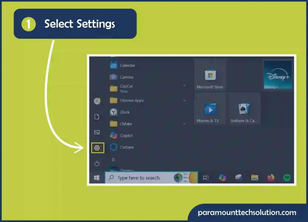 select Settings